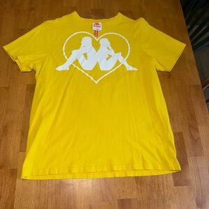 Kappa Yellow Tee with White Heart Logo